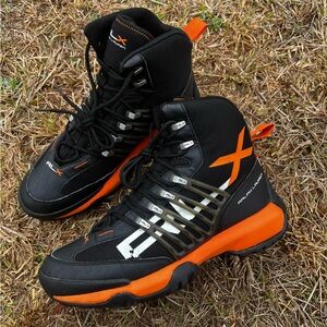 CLEAN Polo size 11 Mens Ralph Lauren RLX Abridge Orange boots